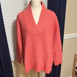 Talbots Coral Cowl Neck Sweater